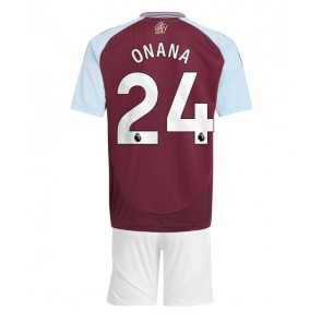 Aston Villa Amadou Onana #24 Domaci Dres za Dječji 2024-25 Kratak Rukavima (+ kratke hlače)